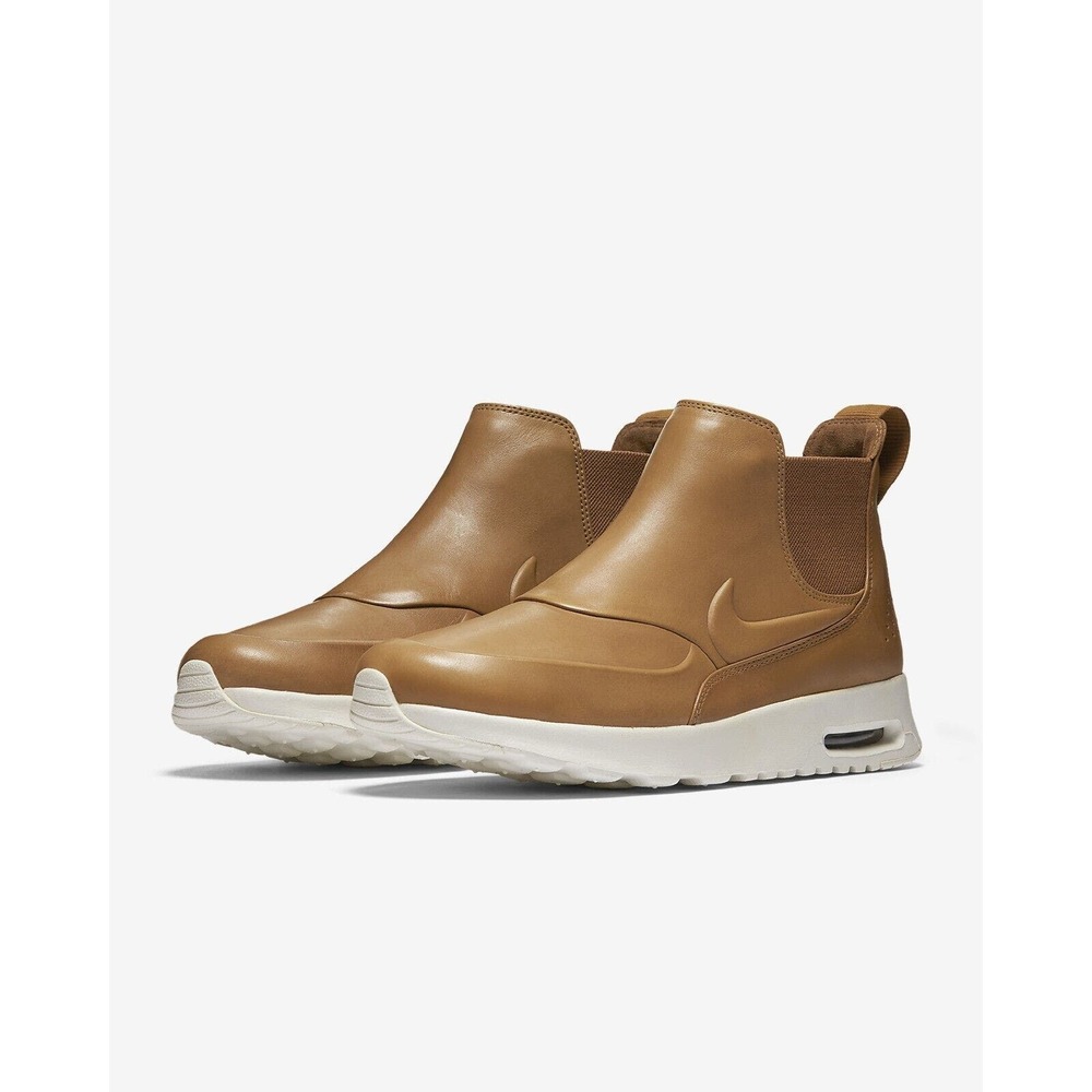 Nike Air Max Thea Mid Cream Sail Brown Leather Boot 859550-200 Women's US Size 5 - Picture 2 of 5